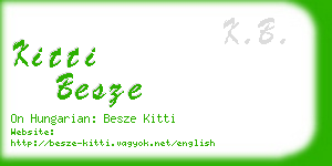 kitti besze business card